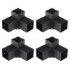 VEVOR Pergola Bracket Kit 4''x4''(Inner Size 3.6x3.6), 4pcs 3-Way Heavy Duty Corner Bracket Woodworks DIY Post Base Kit