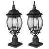VEVOR 2 Pack Dusk to Dawn Outdoor Post Light, 20.87 in, Waterproof Lamp Post Light Fixtures with 5.5 in Pier Mount Base Glass Shade