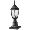 VEVOR Dusk to Dawn Outdoor Post Light, 15.75 in Height, Waterproof Lamp Post Light Fixture with 5.5 in Pier Mount Base Glass Shade