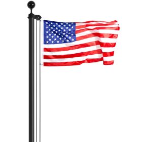 VEVOR 30FT Sectional Flag pole Kit, Heavy Duty Aluminum Alloy in Ground Flag poles for Outside, 3 Display Modes Flagpole with 3x5 American Flag
