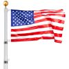 VEVOR 30FT Telescoping Flag pole Kit, Heavy Duty Aluminum Alloy in Ground Flag Poles for Outside, 3 Display Modes Flagpole with 3x5 American Flag