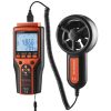 VEVOR Portable Anemometer Split Design, Temp Range 14-140Fahrenheit, LED Screen Digital Air Speed & Temperature Meter