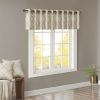 Fretwork Print Grommet Top Window Valance Beige/Grey 50x18"