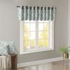 Fretwork Print Grommet Top Window Valance Seafoam/White 50x18"