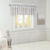 Lightweight Faux Silk Valance With Beads Silver 50x26"