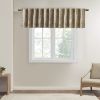 Faux Silk Embroidered Window Valance Tan 50x18"