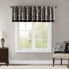 Jacquard Window Valance Black 50x18"