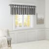 Lightweight Faux Silk Valance With Beads Charcoal 50x26"