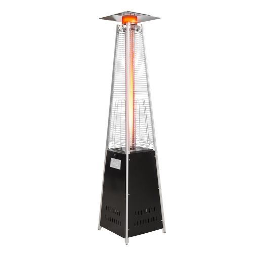 Bosonshop Outdoor Patio Heater, Pyramid Standing Gas LP Propane Heater With Wheels 89 Inches Tall 42000 BTU For Commercial Courtyard (Black) Bosonshop Outdoor Patio Heater, Pyramid Standing Gas LP Propane Heater With Wheels 89 Inches Tall 42000 BTU For Commercial Courtyard (Black)