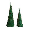 2 Pack, 6FT 5FT Artificial Pop Up Christmas Tree with Red Ball Ornaments for for Home Office Store Holiday Deco, Green