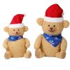 Set of 2 Lighted Plush Bear Christmas Decorations