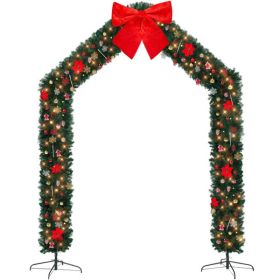 Christmas Artificial Tree Archway Decoration, Realistic PVC Holiday Tree Arch Frame for Outdoor Indoor Room Festival Party Wedding Garden, Roof Top