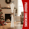 5FT Lighted Lamp Post with Bowknot Christmas Decorations