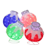 Set of 4 Lighted Ball Ornaments Christmas Decorations