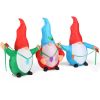 6.6 FT Lighted Christmas Inflatable Decoration, Inflatable Three Christmas Gnomes Elves