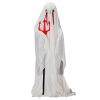 4.3ft Halloween Decorations Outdoor Life Size Animatronics Ghost with Trident, Sound-Actived Party Decor with Green Lights and Creepy Sound