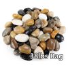 38lbs Mixed Color Pebbles for Plants, 2-3 Inch High Polished Natural Large River Rocks for Landscaping