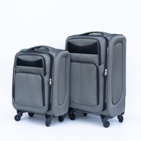 (20+24) Two-piece suitcase suitcase set Oxford trolley case without password lock universal wheel GRAY