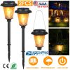 2Pcs Solar Flame Torch Light IP65 Waterproof Flickering Flame Stake Lamp Decorative Landscape Lamp For Garden Path Yard