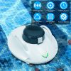 Cordless Robotic Pool Vacuum Cleaner With Self-Parking Auto-Reserve 23° Climbing 120Mins Runtime Auto Pool Cleaning Robot For Above Ground Pool Under