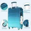 Luggage Set of 3, 20-inch with USB Port, Airline Certified Carry-on Luggage , ABS+PC Hard Shell Luggage with Spinner Wheels,blue