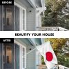 Combo Pack 6 Feet Tangle Free Spinning Flagpole White Japan Flag 3x5 ft Printed 150D Brass Grommets Flag Included Aluminum Flag Pole