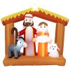 6ft Inflatable Nativity Scene - 6 Built-in LED Lights Weather-Resistant Polyester Xmas Outdoor Decor