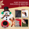 3.5FT Lighted Christmas Inflatable Decoration, Inflatable Snowman and Naughty Reindeer