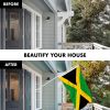 Combo Pack 6 Feet Tangle Free Spinning Flagpole White Jamaica Jamaican Flag 3x5 ft Printed 150D Brass Grommets Flag Included Aluminum Flag Pole