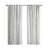 Cotton Printed Curtain Panel with Chenille Stripe and Lining 50x108"