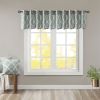 Fretwork Print Grommet Top Window Valance Seafoam/White 50x18"