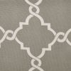 Fretwork Print Grommet Top Window Valance Grey/White 50x18"