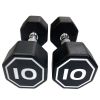 APOLLO IR3920 Premium Octagonal Dumbbells, Large Numbers, Hard Chrome Plated Handle Dumbbells to Assist with Push-Ups, 10 lbs set of 2