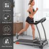 Easy Folding Treadmill for Home Use, 2.5HP Electric Running, Jogging & Walking Machine with Device Holder & Pulse Sensor