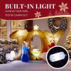 7.5FT Lighted Christmas Inflatable Decoration, Inflatable Nativity Scene with JOY Sign