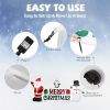 9.8 FT Lighted Christmas Inflatable Decoration, Inflatable Santa Claus and Snowman Holding Merry Christmas Sign
