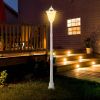 76.5" Solar Lamp Post Lights Outdoor, Vintage Streetlight, All Weather Protection, Auto Sensor Control, Adjustable Brightness, with Clear