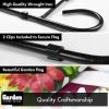 Combo Pack Garden Flag Stand Black 36x16 Inch & Garden Flag America the Beautiful Spring Flowers Watering Can 12x18 Inch