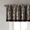 Jacquard Window Valance Black 50x18"