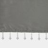 Lightweight Faux Silk Valance With Beads Charcoal 50x26"