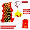 8 Meters (26.2 FT)  Gold Dragon Ball Poi,  3D Golden Dragon Ribbon Streamer with 340g Weighted Ball & Swing Rope and Travel Bag