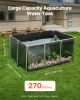 VEVOR Canvas Fish Pond, 270 Gal Above Ground Fish Pond, PVC Koi Tank with Clear Viewing Panel