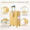 ABS Spinner Wheel Luggage, Carry on Suitcase, with Cup Holder & USB Port & Phone Holder (20/24/28)