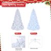 FCH 7ft 1346 Branches Automatic Tree Structure PVC Material 500 Lights Cool Color 8 Modes Christmas Tree White