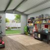 Outdoor Sheds 10FT x 10FT & Outdoor Storage Clearance, Metal Anti-Corrosion Utility Tool House with Lockable Door & Shutter Vents