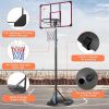 Portable Basketball Hoop System Stand Height Adjustable 7.5ft - 9.2ft with 32 Inch Backboard and Wheels for Youth Adults Indoor Outdoor Basketball Goa