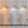 Rechargeable Linen and Rattan Floor Lamp, indoors & outdoor floor lamp for bedroom, livingroom, patio, yard, garden