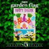 Garden Flag Happy Easter Rabbit Gnome in Truck 12x18 inch Blockout Fabric Double Sided