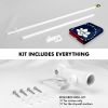Combo Pack 6 Ft Tangle Free Spinning Flagpole White Mississippi MS State Flag 3x5 ft Printed 150D Brass Grommets (Flag Included) Aluminum Flag Pole