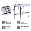 Portable Folding Camping Table with Sink / Dining Table